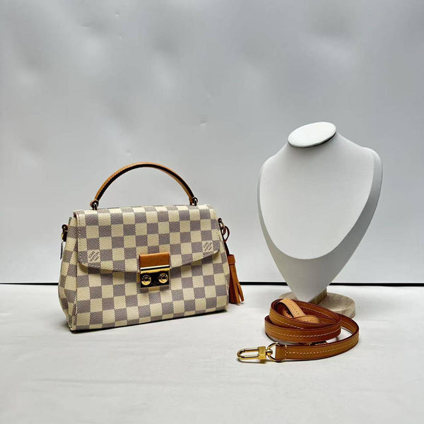 【TikTok Livestream】Louis Vuitton/ LV Croisette Flap Top Handle Damier Azur CPU0401