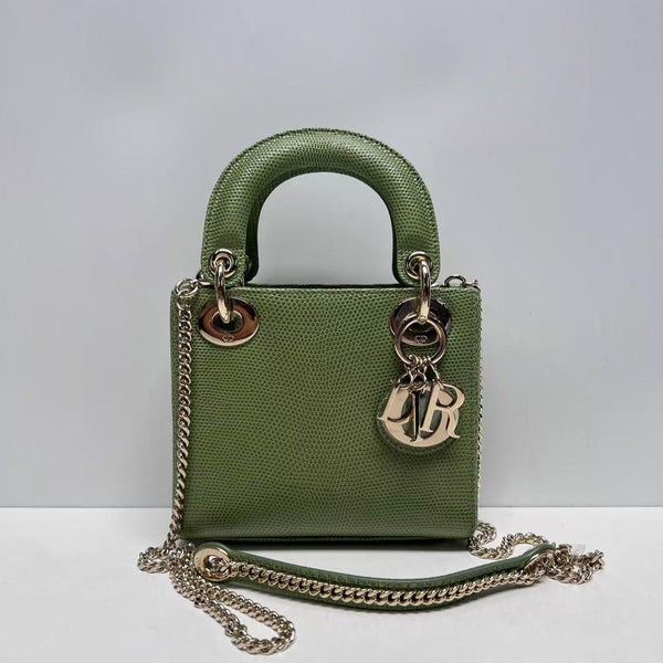 【TikTok Livestream】Dior/CD LadyDior Mini Vert Saule CPU0403