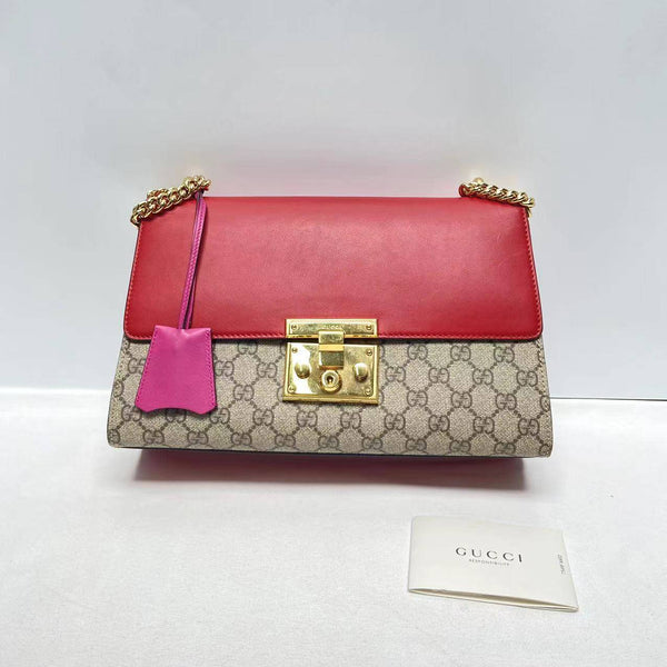 【TikTok Livestream】Gucci/GG Padlock Medium Chain Multicolor