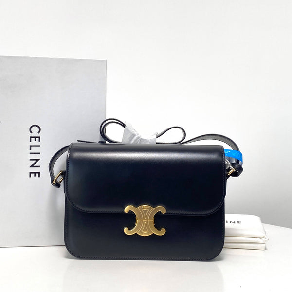 【TikTok Livestream】Celine Triomphe Medium Black CPU0325