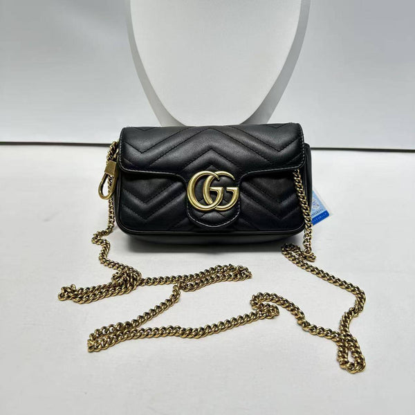 【TikTok Livestream】Gucci/GG Marmont Super Mini Black