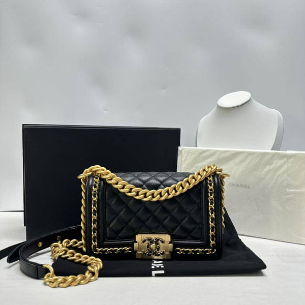 Chanel/CC Le Boy Small Quilted Chain Around Flap Black CPU0518