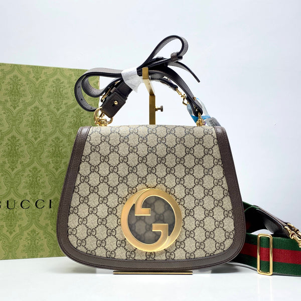 【TikTok Livestream】Gucci/GG Blondie Medium Top Handle Flap Brown CPU0329