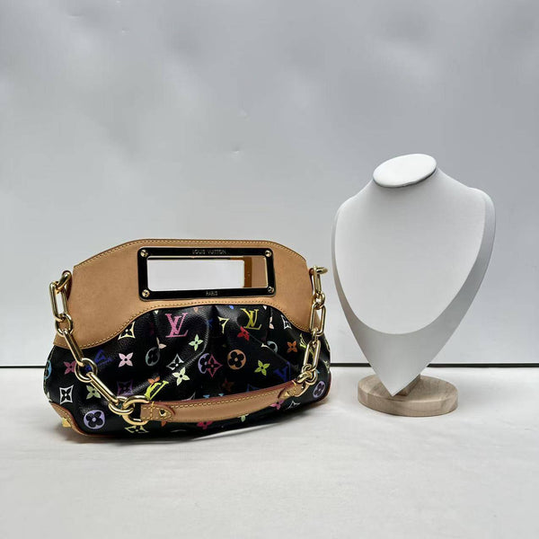 【TikTok Livestream】Louis Vuitton/LV Judy PM Monogram Multicolor Murakami Black Shoulder BagGIA0223