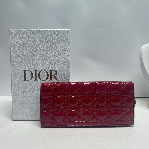 【TikTok Livestream】Dior/CD LadyDior Flap Chain Cannage Quilted Fuchsia CPU0213