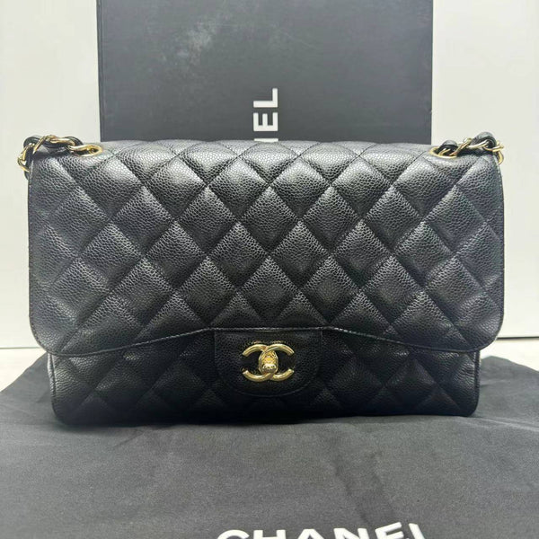 Chanel/CC Classic Double Flap Jumbo Black