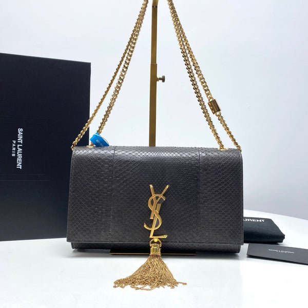 【TikTok Livestream】Saint Laurent/YSL Kate Chain Flap Tassel Grey CPU0302