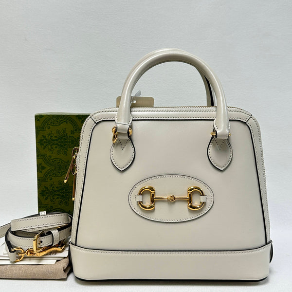 Gucci/GG Horsebit 1955 Small Top Handle White BFCM