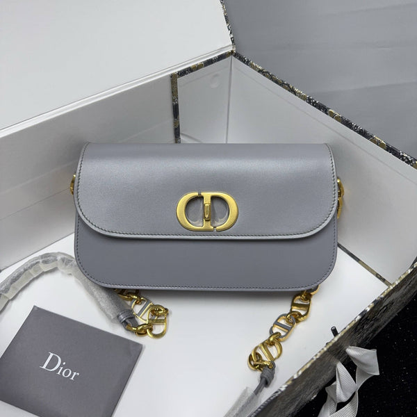 【TikTok Livestream】Dior/CD 30 Montaigne Avenue East West Mini Double Carry Grey CPU0324