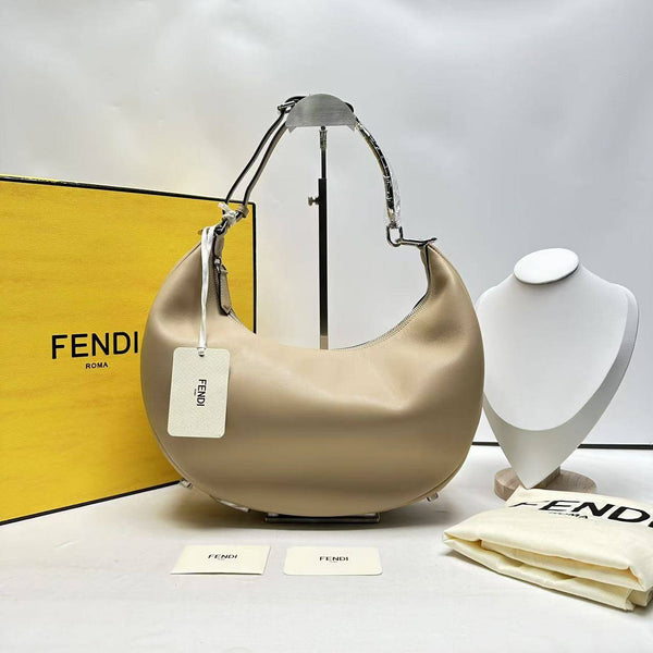 【TikTok Livestream】Fendi Fendigraphy Medium Hobo Beige CPU0223