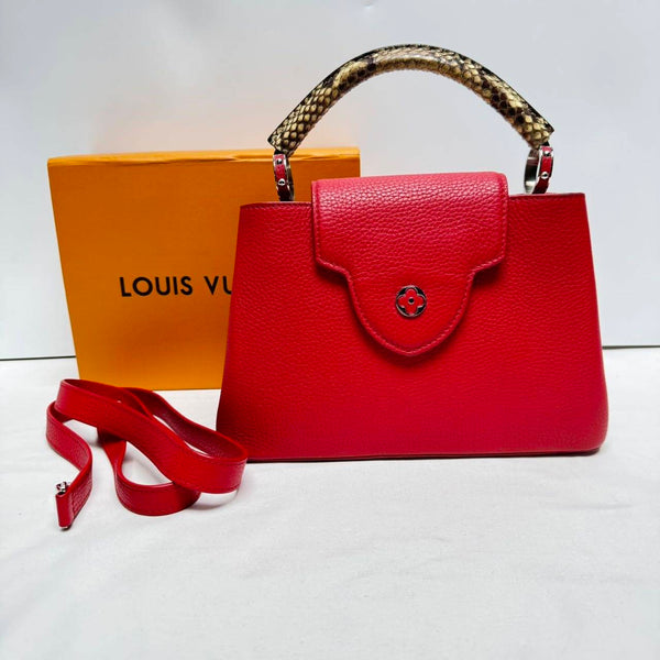 【TikTok Livestream】Louis Vuitton/ LV Capucines BB Red