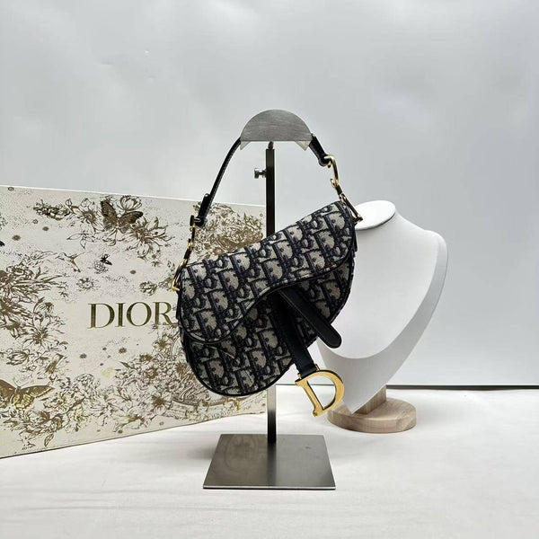 【TikTok Livestream】Dior/CD Saddle Oblique Blue