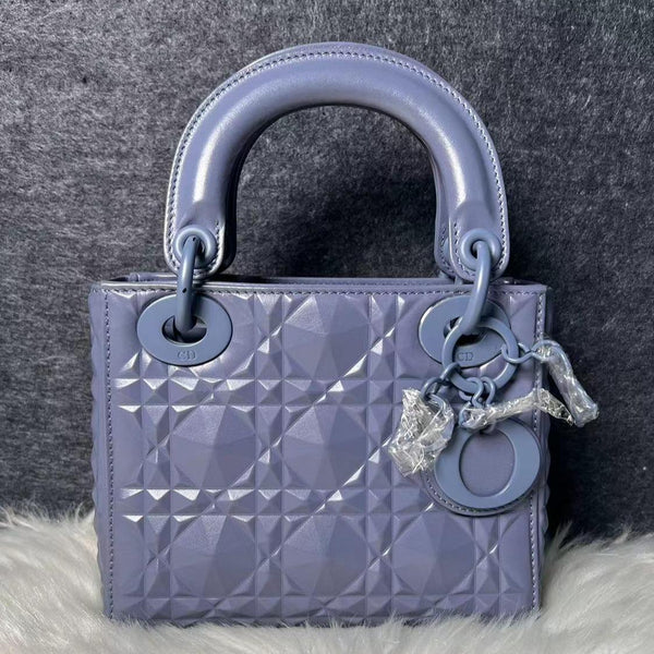 【TikTok Livestream】Dior/CD LadyDior Mini Cannage Blue