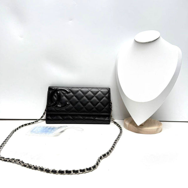 Chanel/CC Quilted Cambon Tri Fold Black CPU0322
