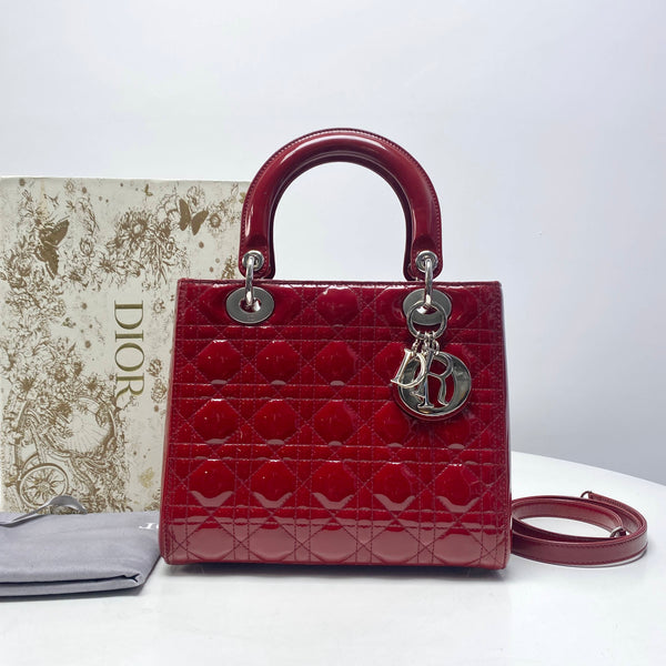 【TikTok Livestream】Dior/CD LadyDior Medium Red SJP0210