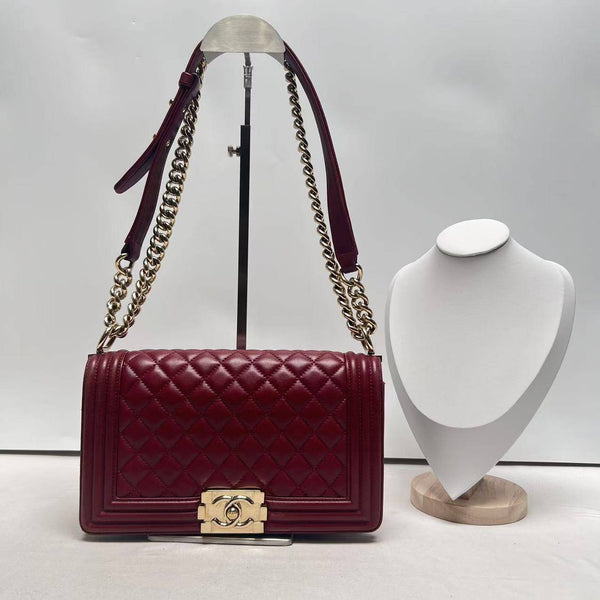 Chanel/CC Le Boy Medium Burgundy