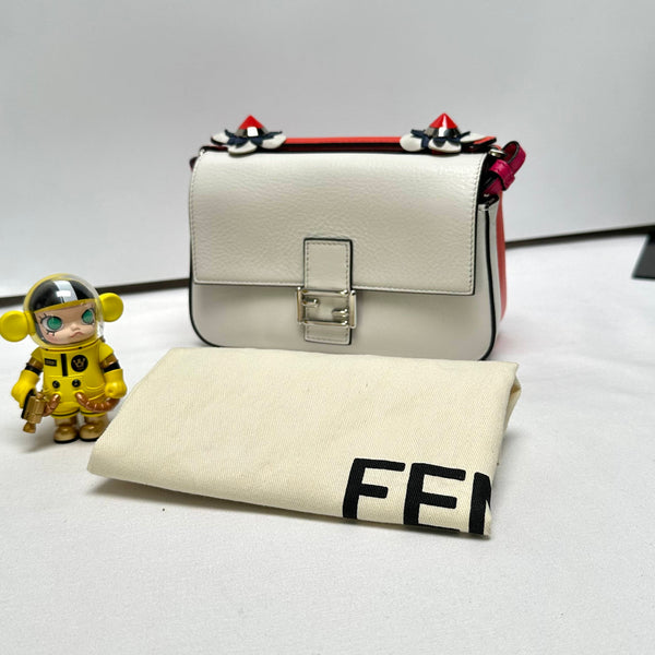 【TikTok Livestream】Fendi Vitello Dolce Nappa Flowerland Off White/Pink CPU0614