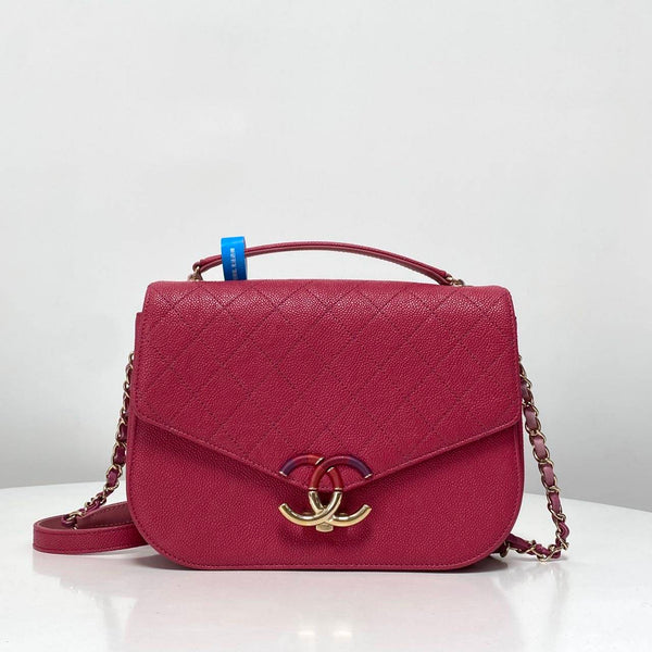 Chanel/CC Cuba Medium Top Handle Flap Fuchsia BFCM