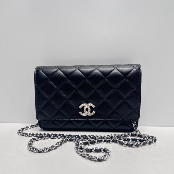 Chanel/CC Quilted Crystal WOC Black CPU0301
