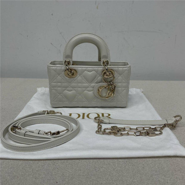 【TikTok Livestream】Dior/CD Lady D Joy Cannage Dioramour Micro White CPU0331