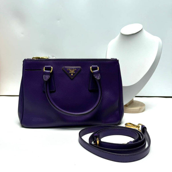 【TikTok Livestream】Galleria Mini Double Zip Purple Crossbody AMG0610