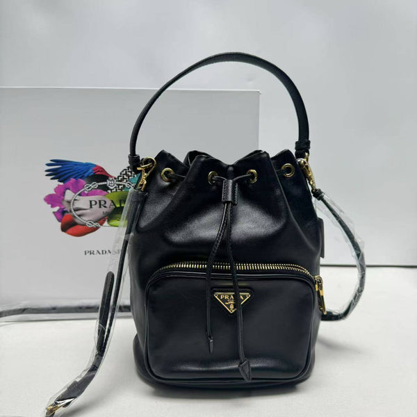 【TikTok Livestream】Prada Duet Bucket Top Handle Black GIA0227