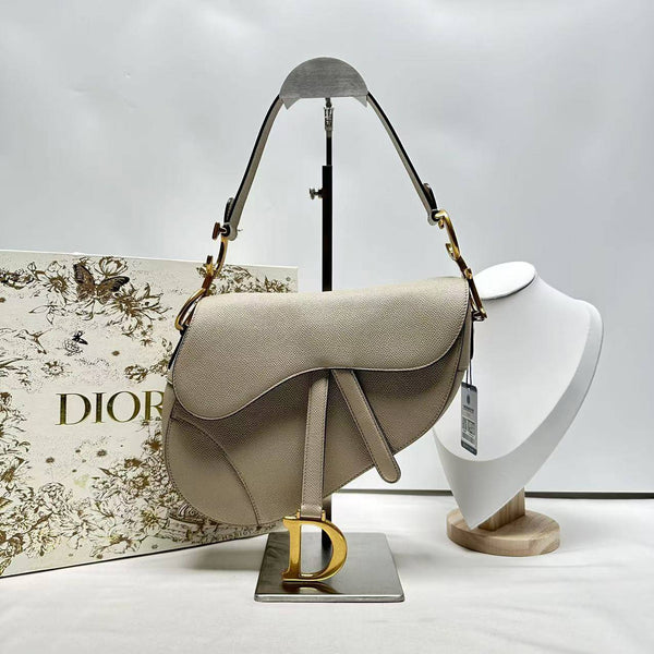 【TikTok Livestream】Dior/CD SaddleBag Medium Flap Beige
