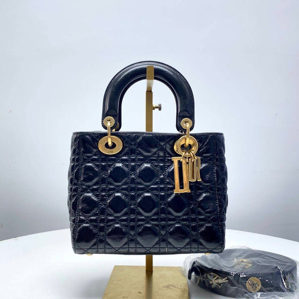 【TikTok Livestream】Dior/CD LadyDior Small Cannage Quilted Black CPU0421