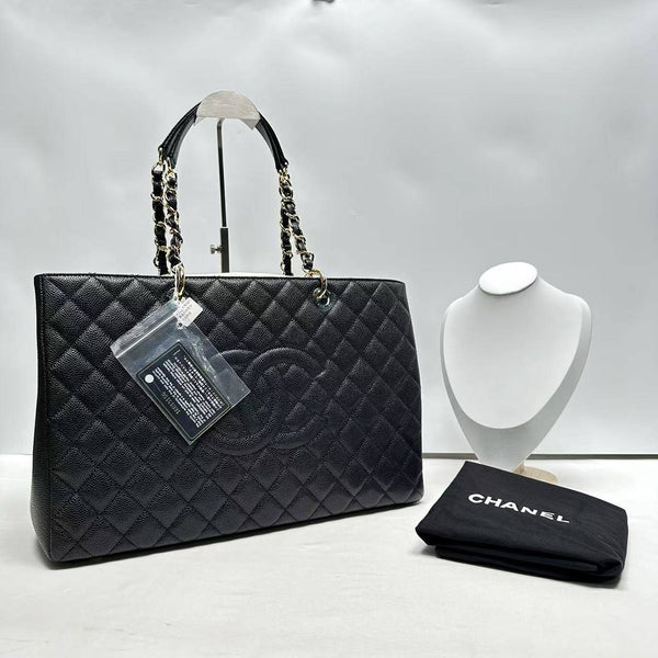 Chanel/CC GST XL Grand Shopping Tote Quilted Black BFCM